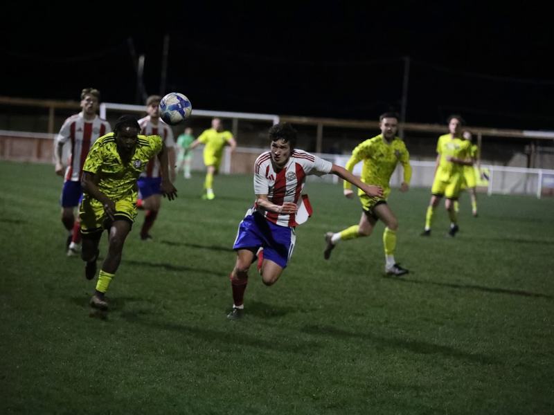 Match action from a night game